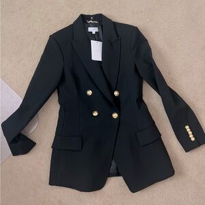 Black Blazer with Gold Buttons